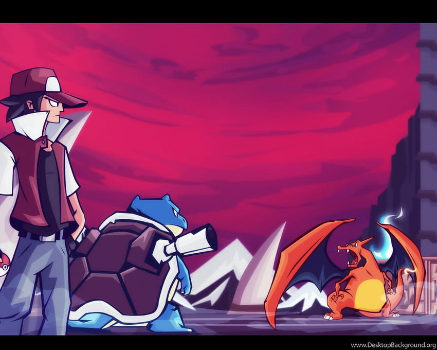 pokemon trainer red vs blue wallpaper