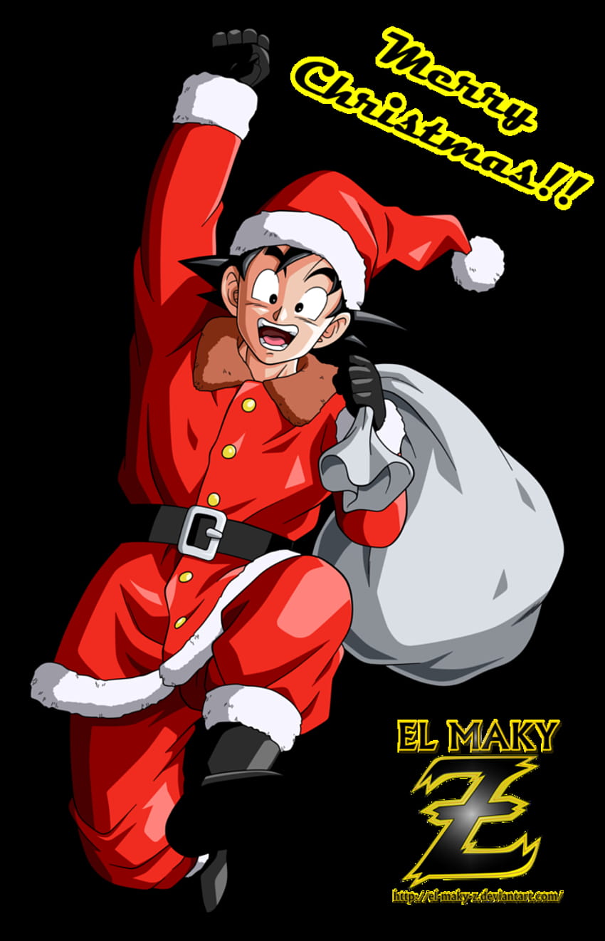 Santa Goku, merry christmas goku HD phone wallpaper
