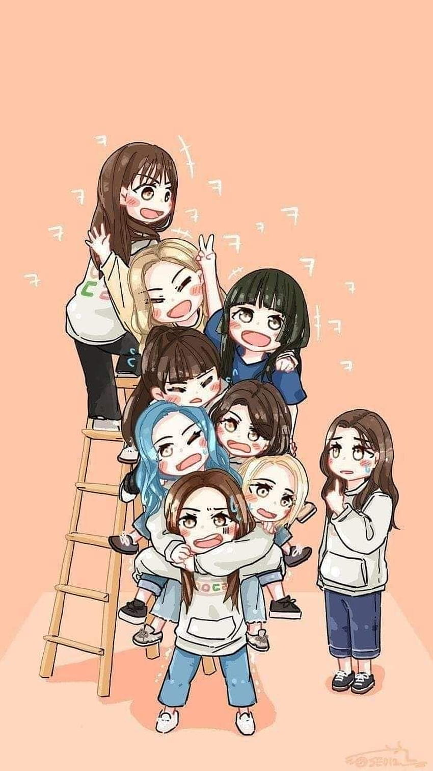 Twice cartoon HD phone wallpaper | Pxfuel