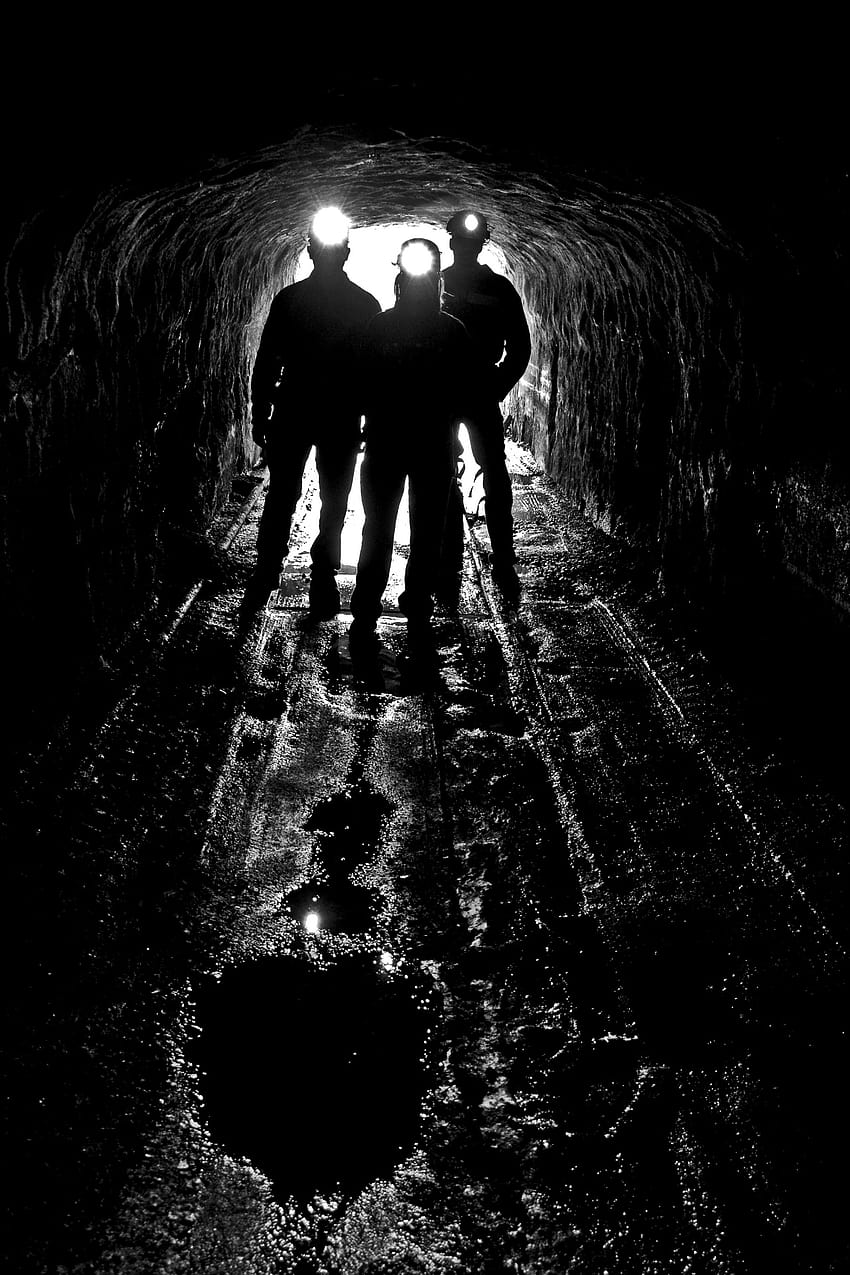 Mine,coal,silhouette,miner,light, coal mining HD phone wallpaper