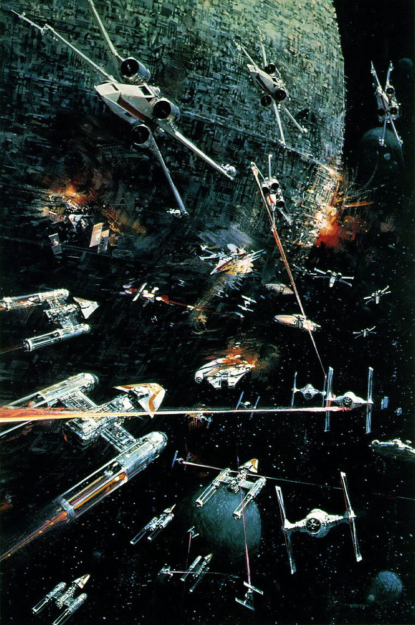 The Spaceshipper, star wars battle of yavin HD phone wallpaper