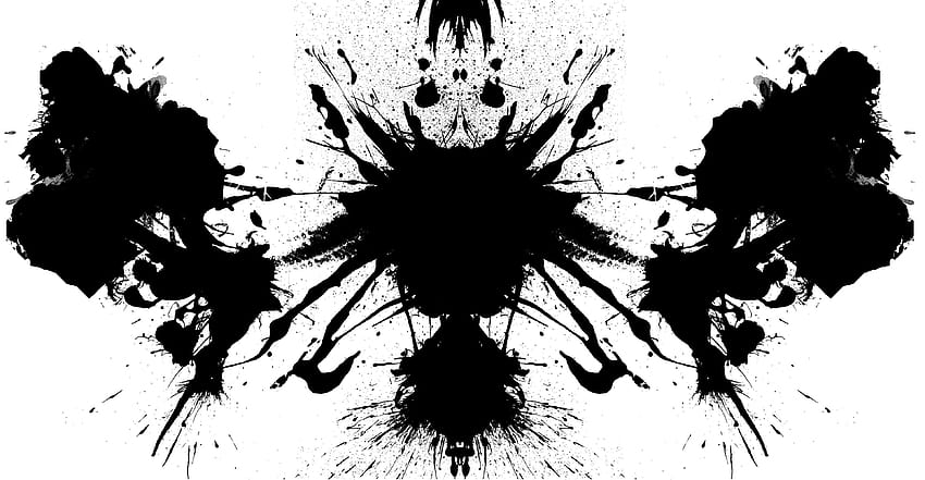 Schwarz-Weiß-Rorschach-Test Kunst HD-Hintergrundbild