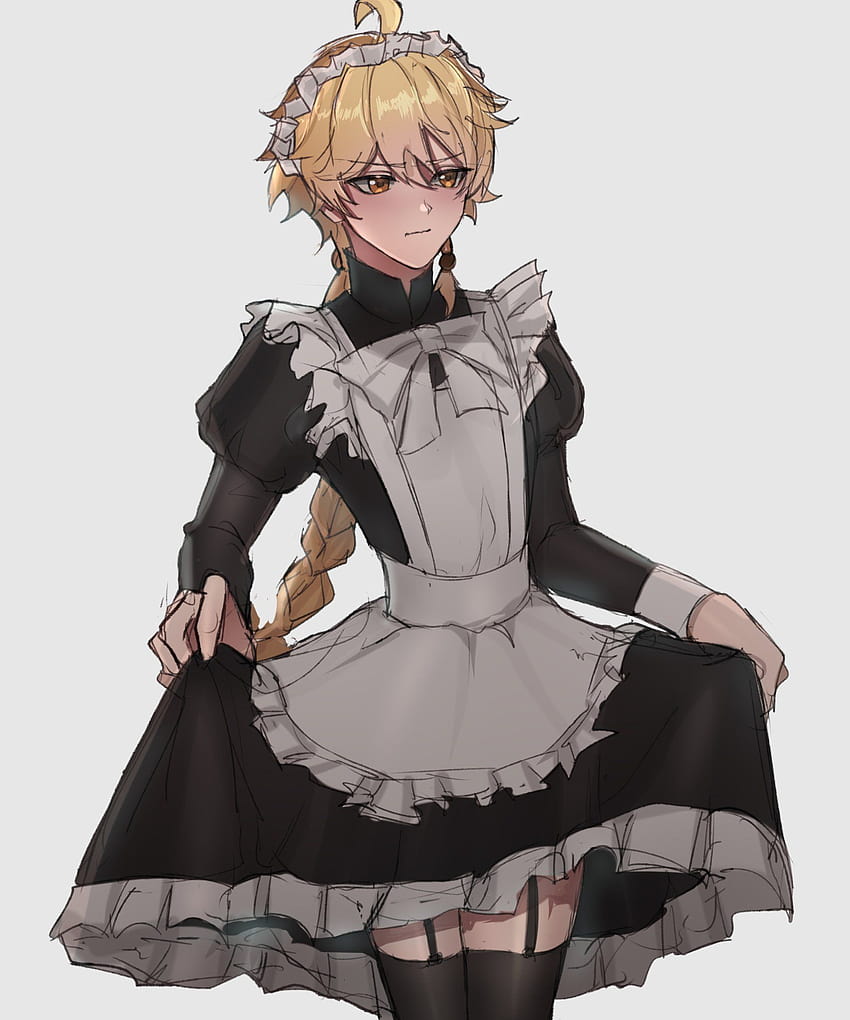Anime femboy maid