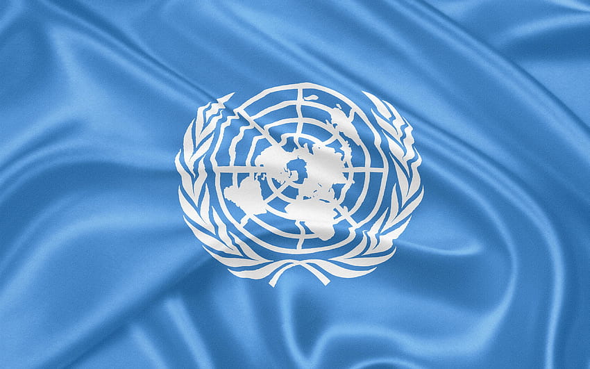 logotipo, ONU, seda, bandeira da ONU, emblema da ONU, Estados Unidos, nações unidas papel de parede HD