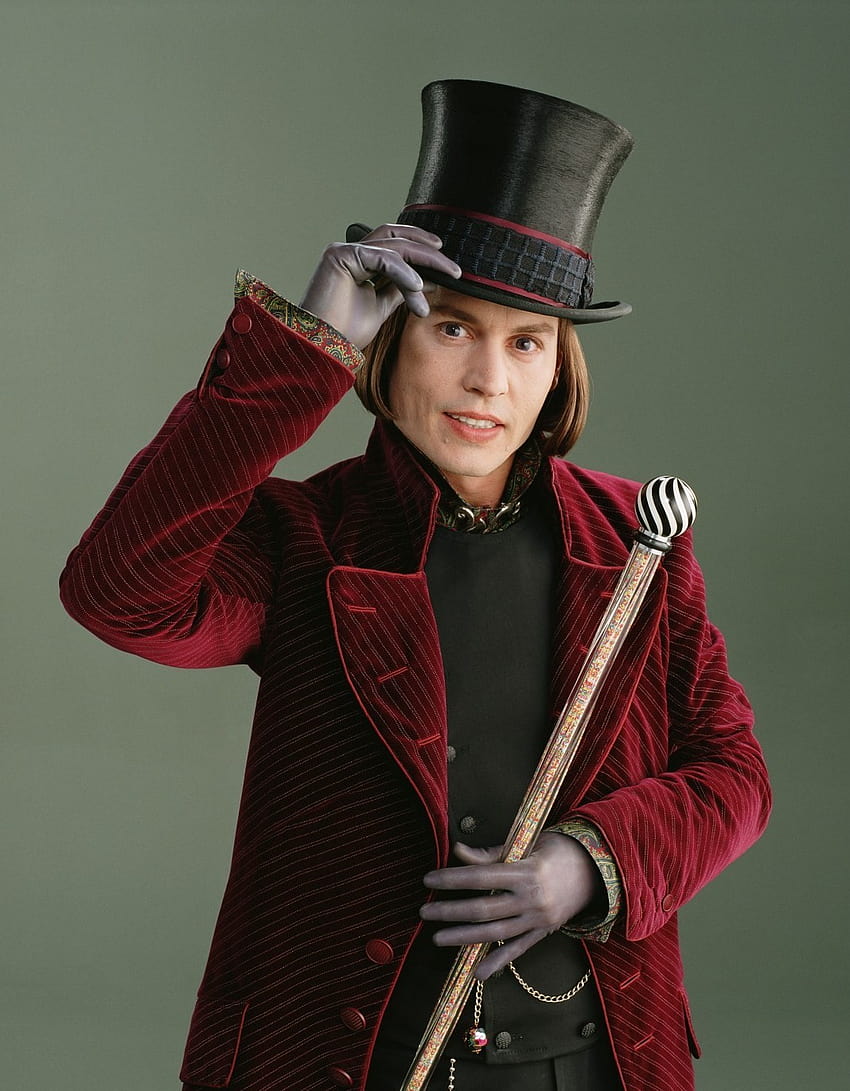 Johnny Depp Mr Willy Wonka, Willy Wonka e la fabbrica di cioccolato Sfondo del telefono HD
