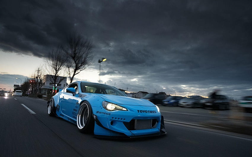 Toyota GT 86 Blue Car For, blue cars HD wallpaper