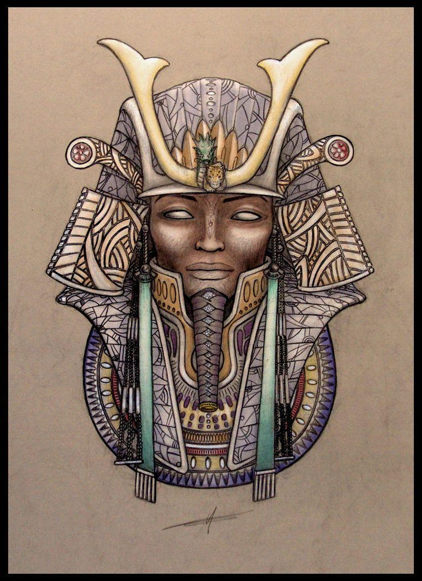 Pharaon Samurai by deviantetienne HD phone wallpaper