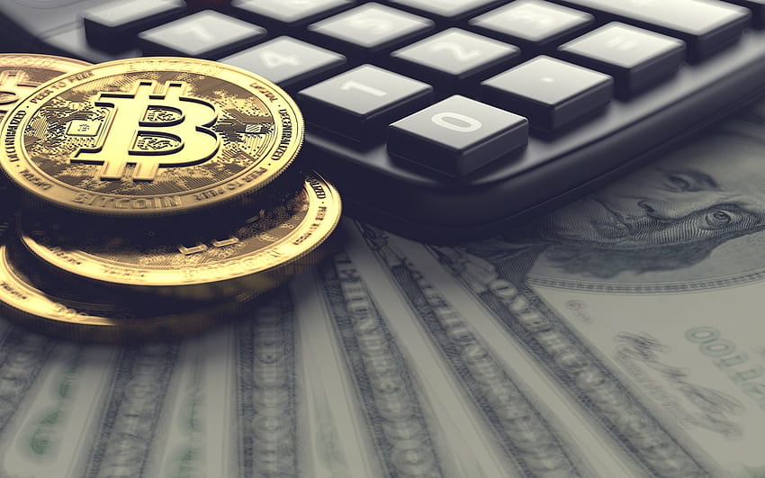of Bitcoin, Coin, Money, Calculattor, Dollar backgrounds, bitcoin money art HD wallpaper