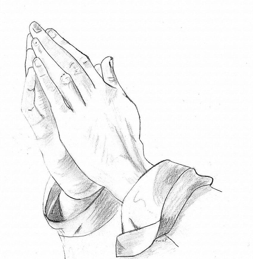 Szablon programu pogrzebowego modlących się rąk, ręka boga androida Tapeta na telefon HD