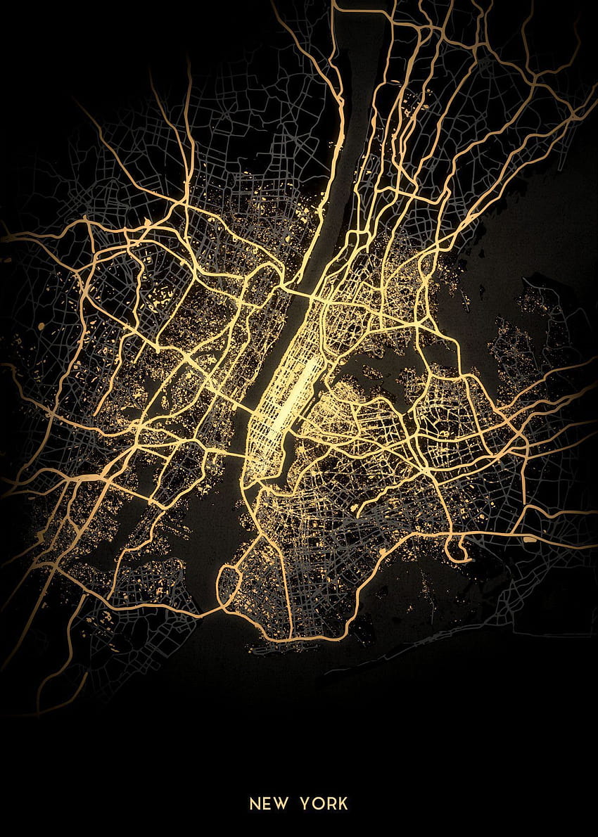 뉴욕 지도, 도시 지도 HD 전화 배경 화면