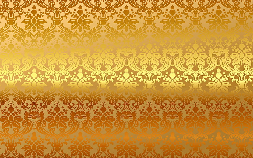 padrão, vintage, plano de fundo, vetor, ouro, fundo dourado papel de parede HD