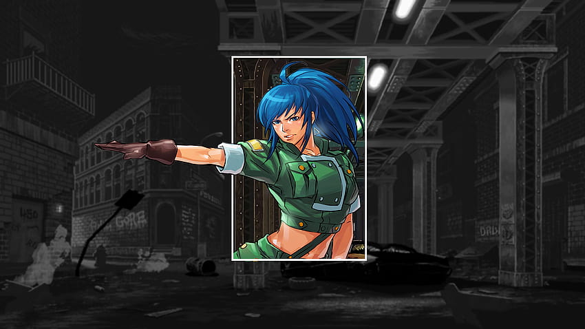 King Of Fighters Leona Heidern Gry wideo Gry walki w SNK Blue Hair, leona kof Tapeta HD