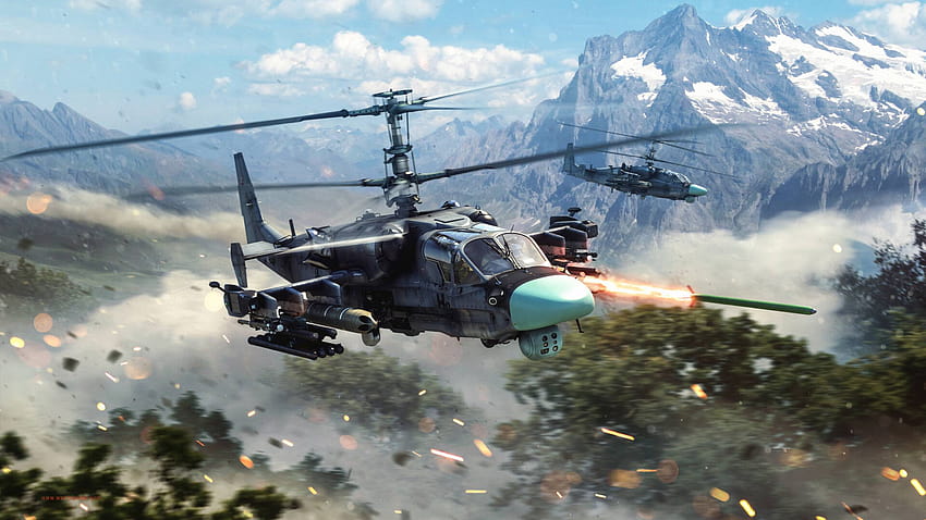 elicotteri da campo di battaglia Sfondo HD
