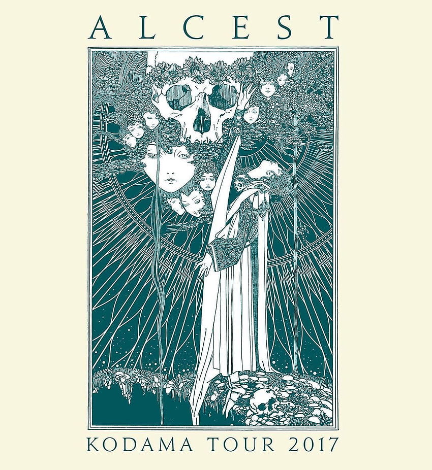 Poster ini dirancang oleh @metastazis_paris yang berbakat untuk tur Kodama tahun ini. Ini berdasarkan ilustrasi John Austen., alcest wallpaper ponsel HD