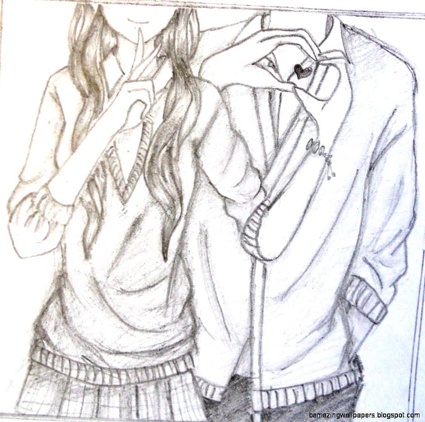 42 Simple Pencil Sketches Of Couples In Love - Artistic Haven, romantic  drawings
