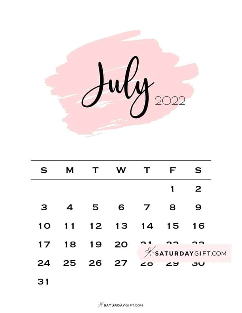 Cute, july 2022 calendar HD phone wallpaper