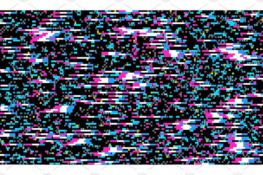 Глитч текстура пиксел шум, счупен телевизор HD тапет