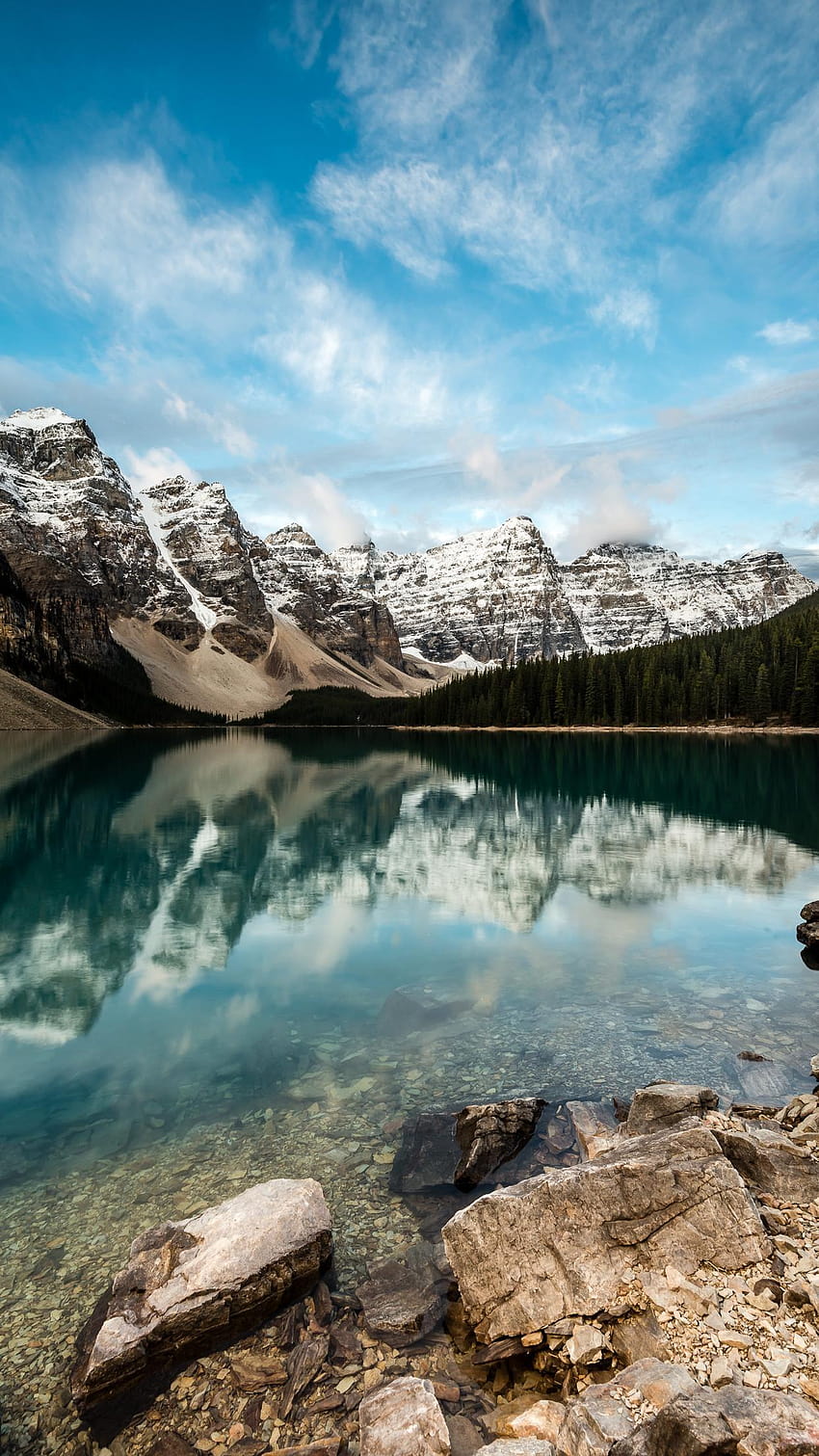 Iconic Canadian Rockies Landscapes, moraine lake sunrise HD phone wallpaper