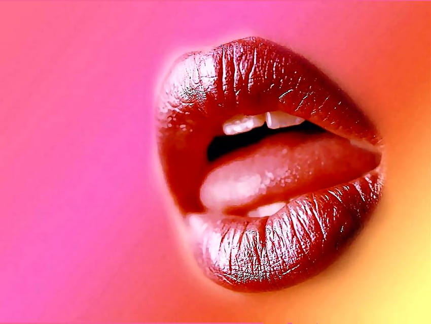 beijo de computador pc, beijo de lábios celular papel de parede HD