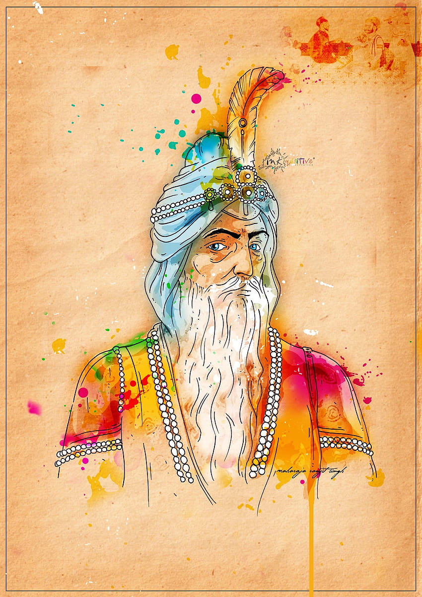 Drawing of Maharaja Ranjit Singh  SherePunjab  Imaginary Colour Pencil  Drawing   Time lapse  YouTube