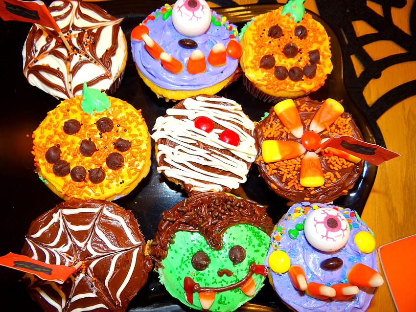 Halloween Cupcakes and Brownies – The Weekday Chef, cupcakes halloween HD wallpaper