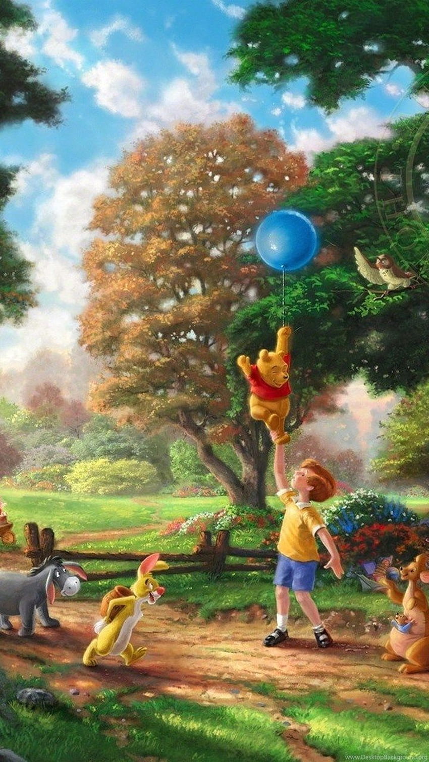 Winnie Pooh Thomas Kinkade Ailesi Disney Fantazisi ... Arka planlar HD ...