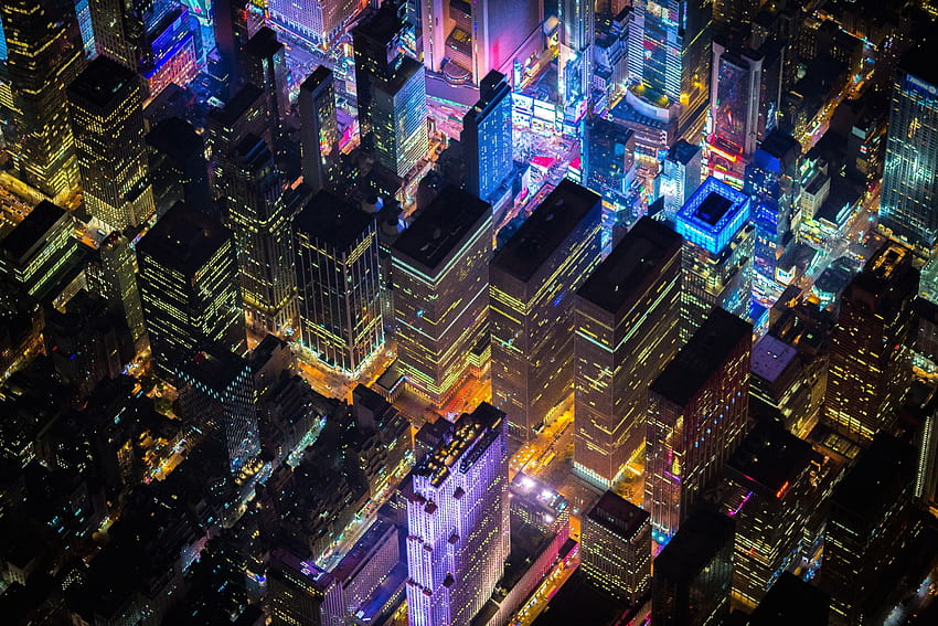 Skyscrapers At Night ... vortex, 3000x2000 HD wallpaper