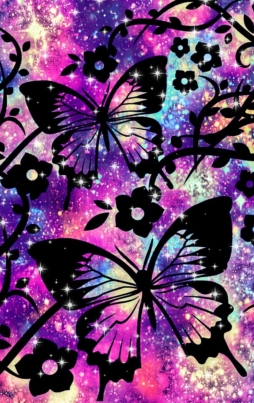 Galaxy Butterfly, публикувано от Сара Кънингам, блестяща пеперуда HD тапет за телефон