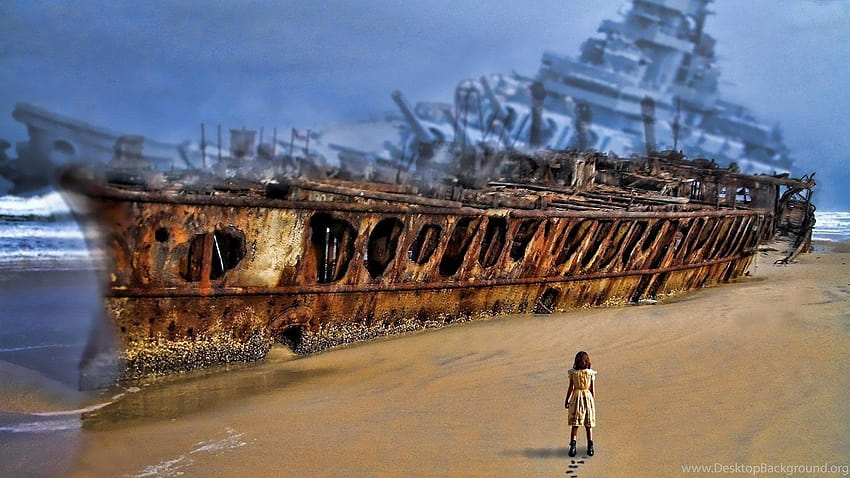 Ships Wrecks Ghost Ship Backgrounds HD wallpaper