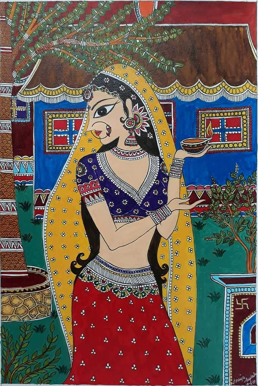261 Migliori dipinti My Madhubani nel 2020, madhubani art Sfondo del telefono HD