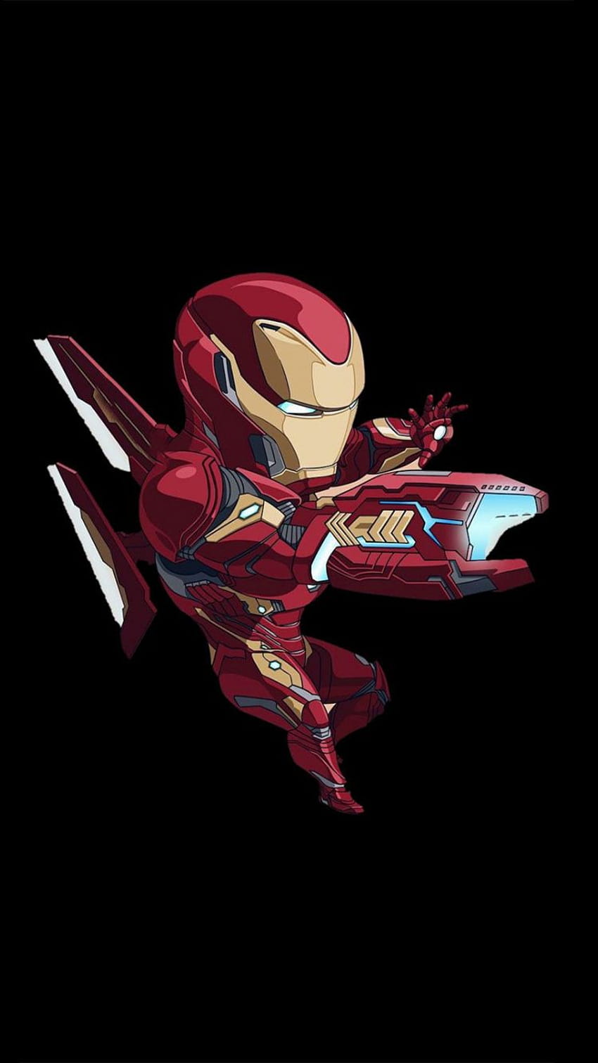 Iron Man, Bleeding Edge Armor, Artwork, Minimal, телефон на iron man HD тапет за телефон