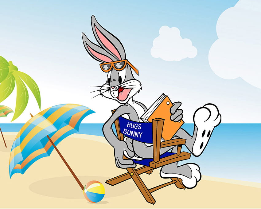 Bugs Bunny Looney Tunes Annual Holiday Vacation Beach Sand Sea Ombrellone per PC Tablet e cellulare 12880x1800 : 13 Sfondo HD