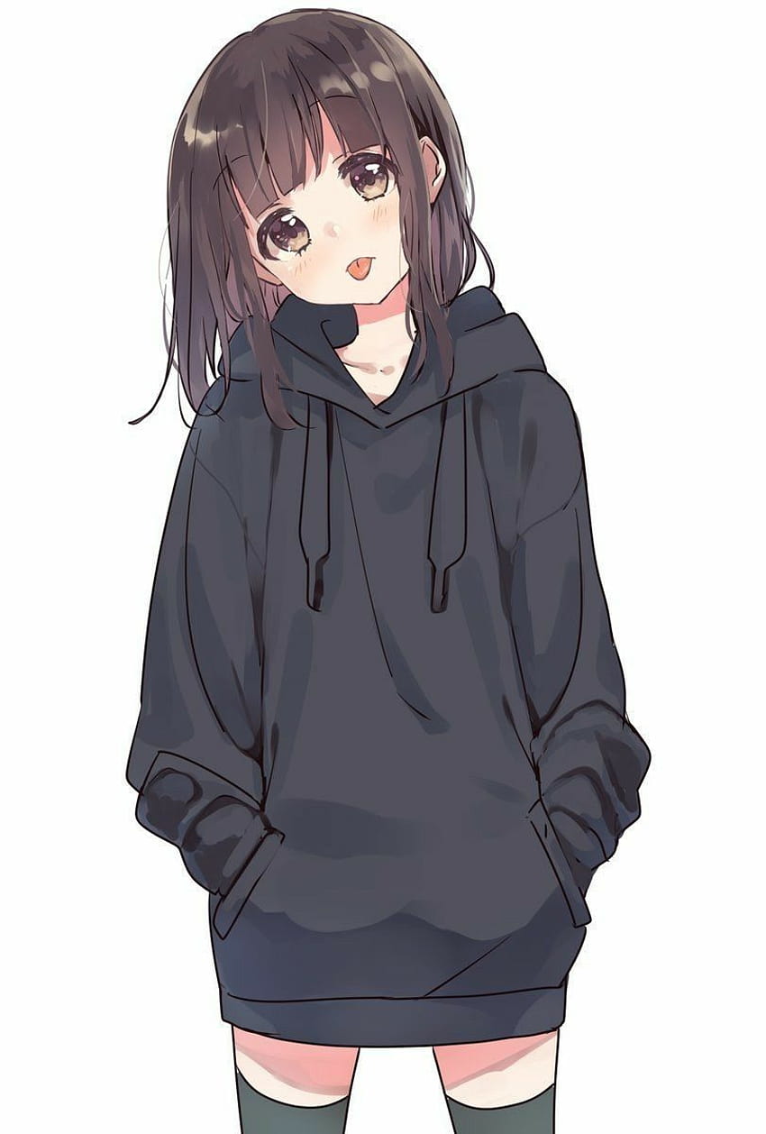 Hoodie Beautiful Anime Drawings Girl, cute anime hoodie girl HD phone  wallpaper | Pxfuel