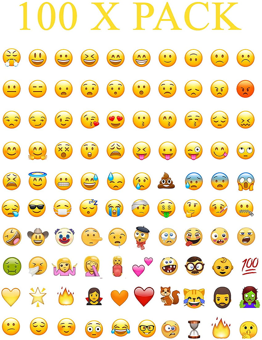 400 Set Whatsapp iPhone Laptop Emoji Emoticon Smiley Face Stickers ...