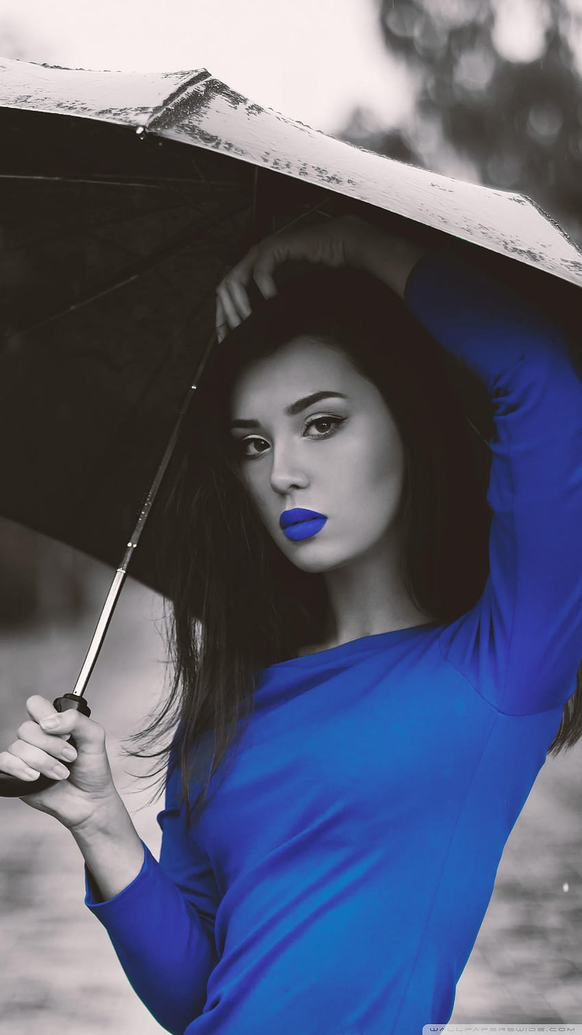 Color Splash Effect by Paradise of Creativity ❤, blue lady HD phone wallpaper