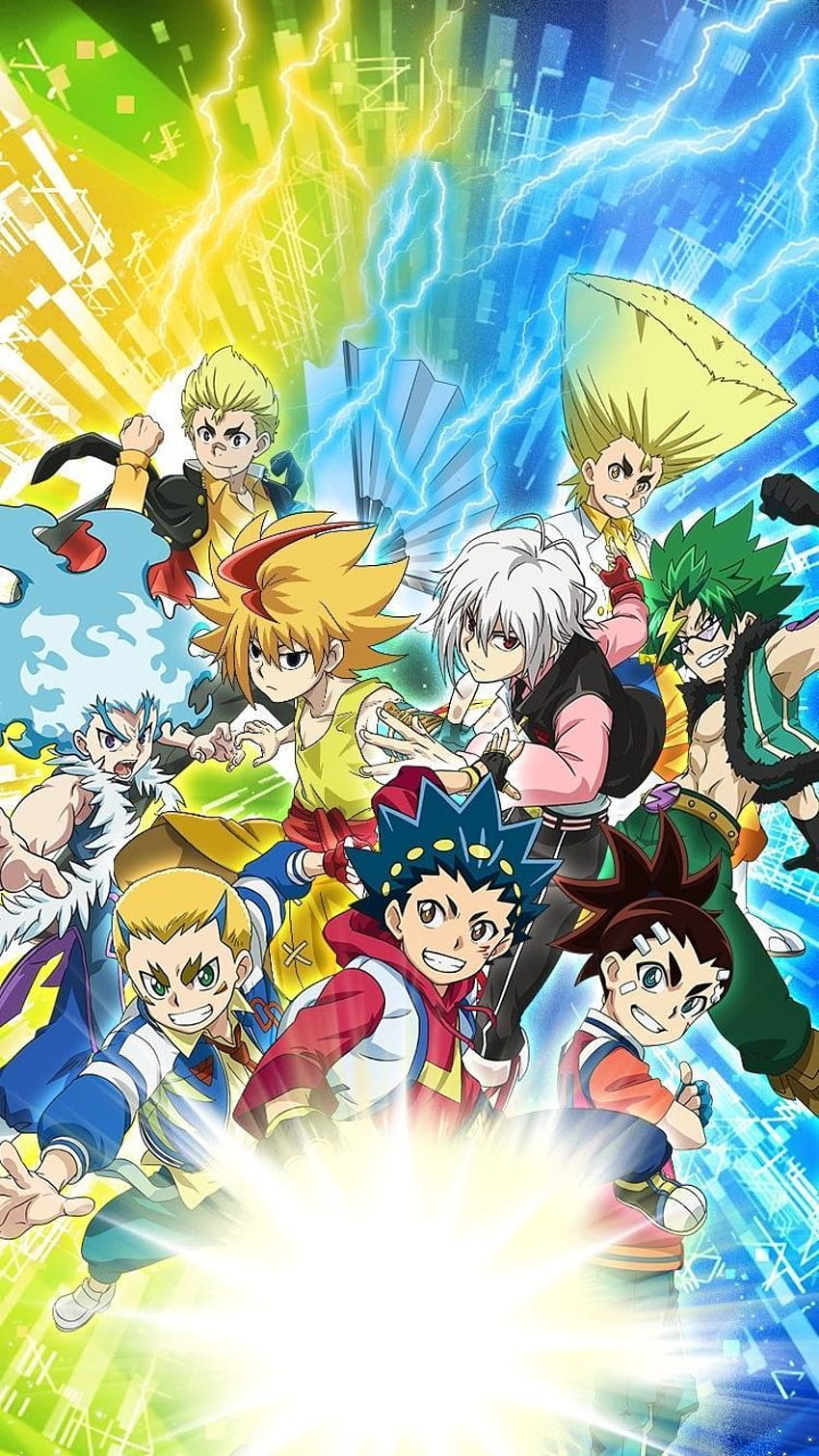 The poster with the 9 characters from the 4 seasons of Beyblade Burst who will appear in season 5/Sparking is now complete…, beyblade burst dynamite battle HD phone wallpaper