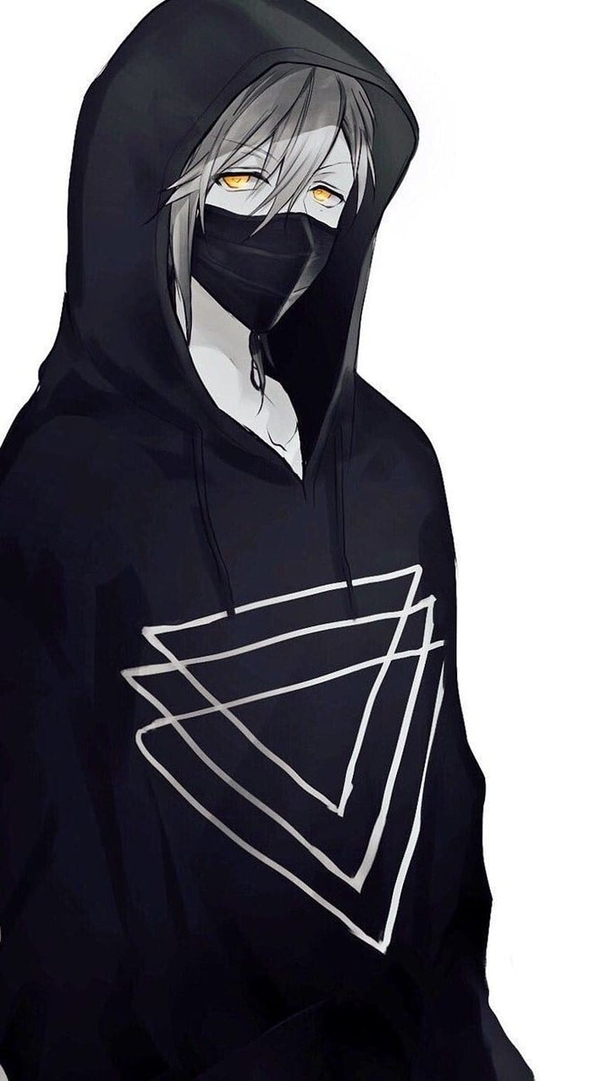 Larcade on Masked, anime boy wearing hoodie HD phone wallpaper