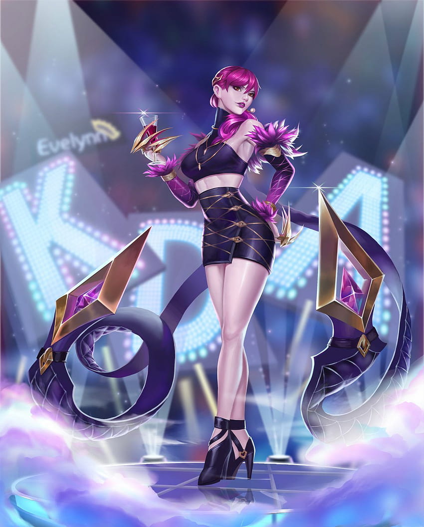 K/DA Evelynn by Li Yang Backgrounds Fan Art Artwork League of Legends lol, kda evelyn lol HD phone wallpaper