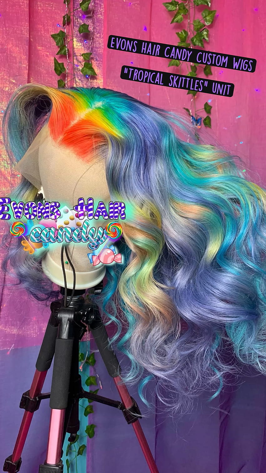 9 Yellow Anime Best Evons Hair Candy Custom Wigs “Tropical skittles” unit HD phone wallpaper