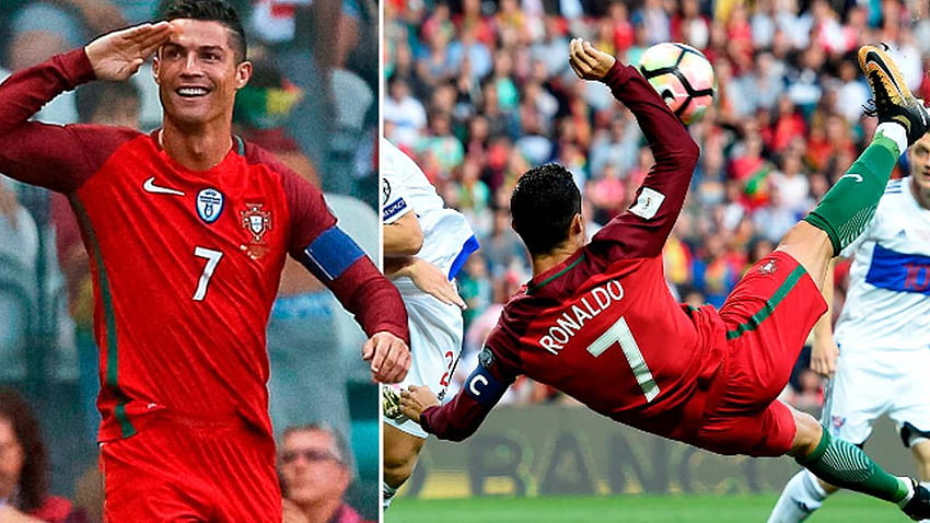 Watch Cristiano Ronaldo score a spectacular bicycle kick on way to, ronaldo bicycle kick HD wallpaper