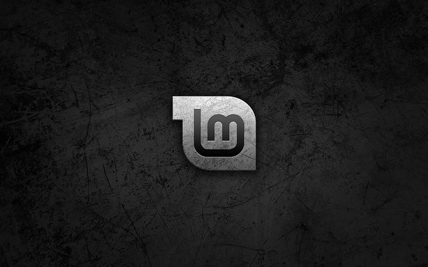 Backgrounds Linux Mint Logo Black Silver GNU Scratched, xiaomi logo HD wallpaper