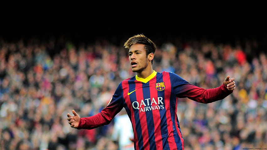 Neymar Barcelona arms wide, neymar barcelona computer HD wallpaper