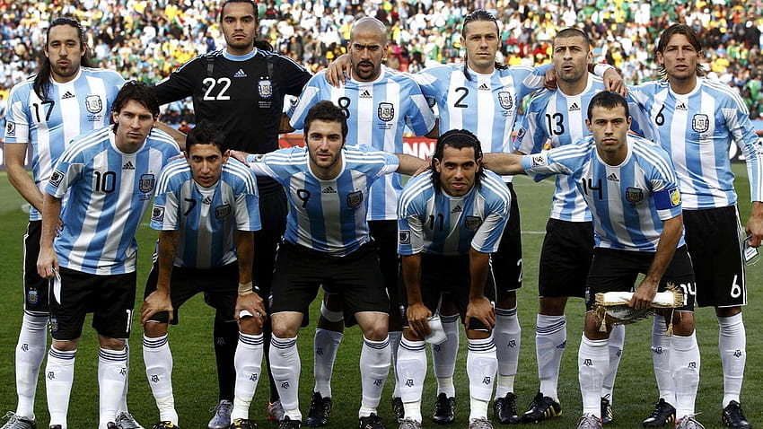 Estos jugadores son del equipo nacional de fútbol de Argentina, reprezentacja argentyny w piłce nożnej Tapeta HD