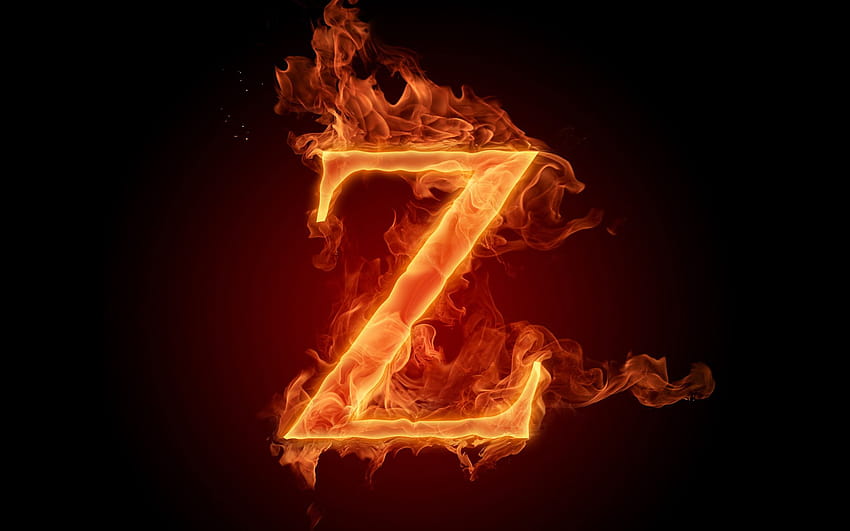 Z, Buchstabe, Flamme, Buchstabe, Feueralphabet, Feuerbuchstaben HD-Hintergrundbild