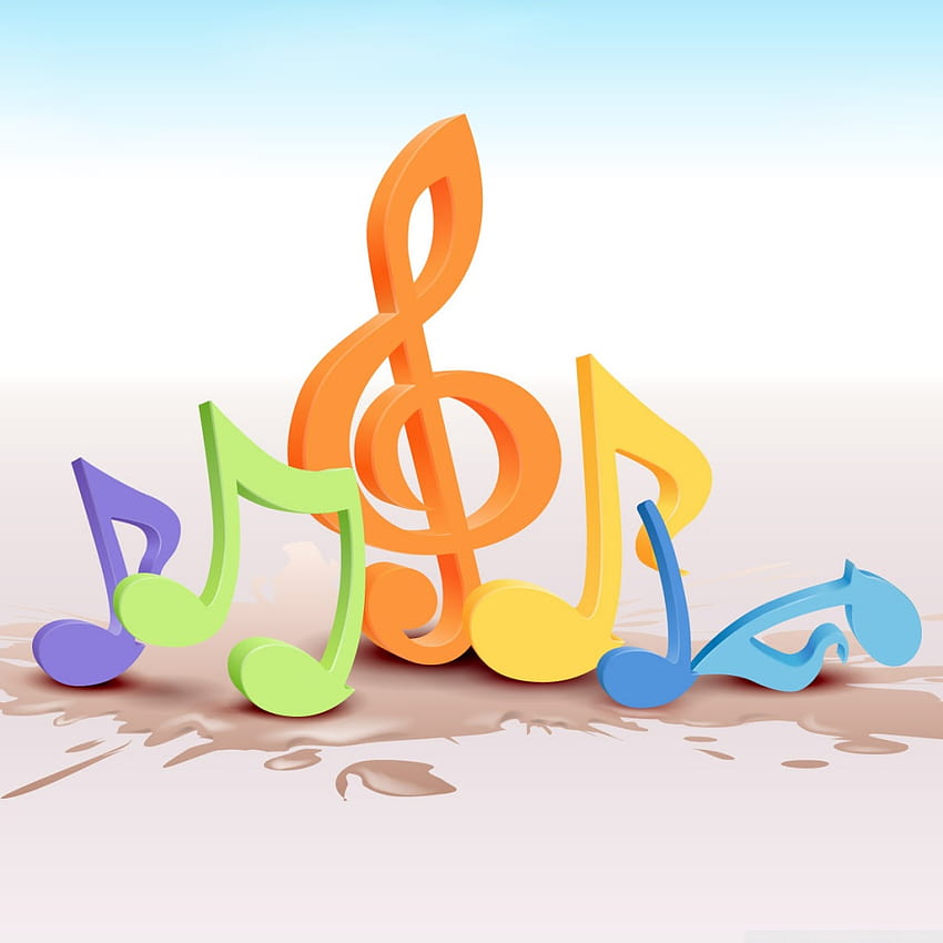 Colorful Musical Notes 2 Ultra Backgrounds for U TV : & UltraWide & Laptop : Tablet : Smartphone, cute music HD phone wallpaper