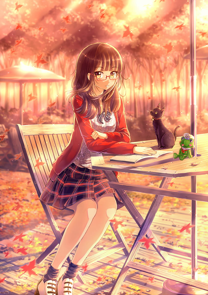 Kazeno Mobile, autumn anime mobile HD phone wallpaper