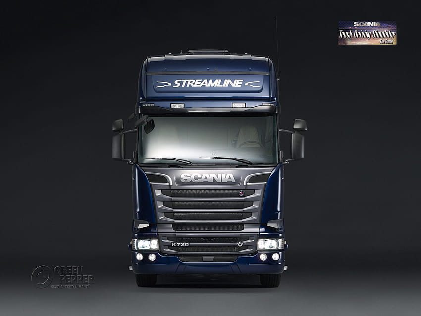Scania Truck Driving Simulator: The Game, logo scania Tapeta HD