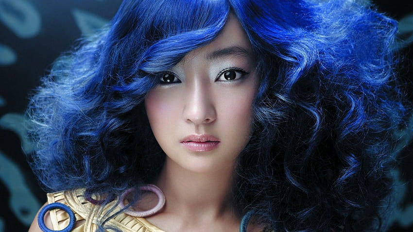1. "Asian women with blue and silver hair" - wide 6