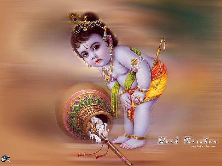 Cute Child Lord Krishna, child krishna HD wallpaper