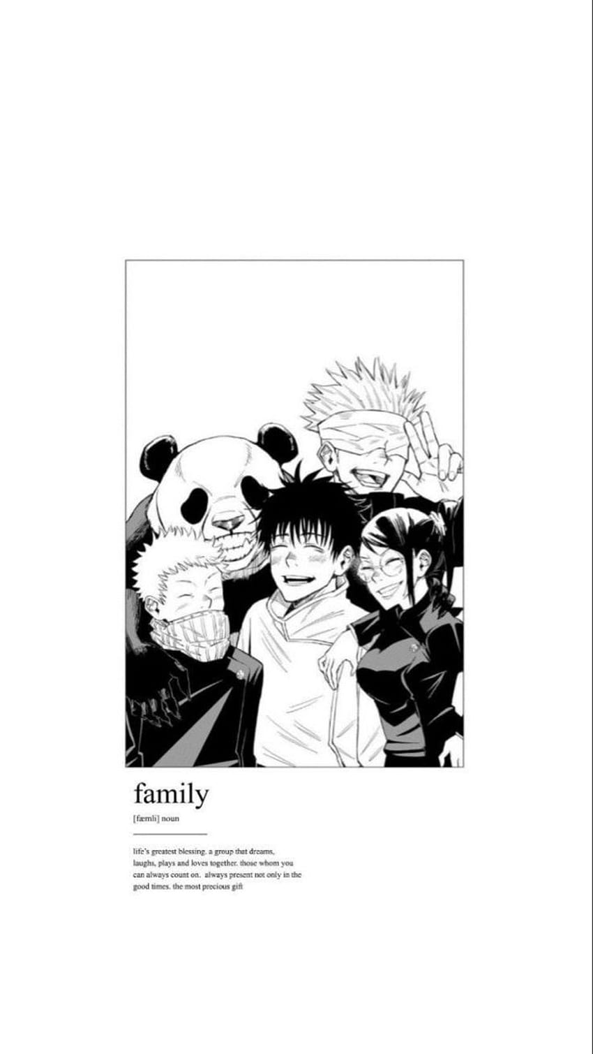 jujutsu kaisen <3, aile sevimli anime HD telefon duvar kağıdı